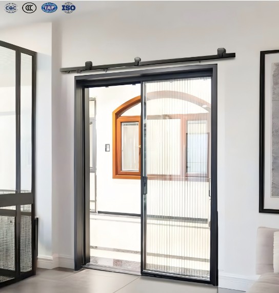 Modern Minimalist Aluminum Partition Door with Glass Fiberglass Soundproof for Interior Kitchen Bedroom Hotel &amp; Residential Use