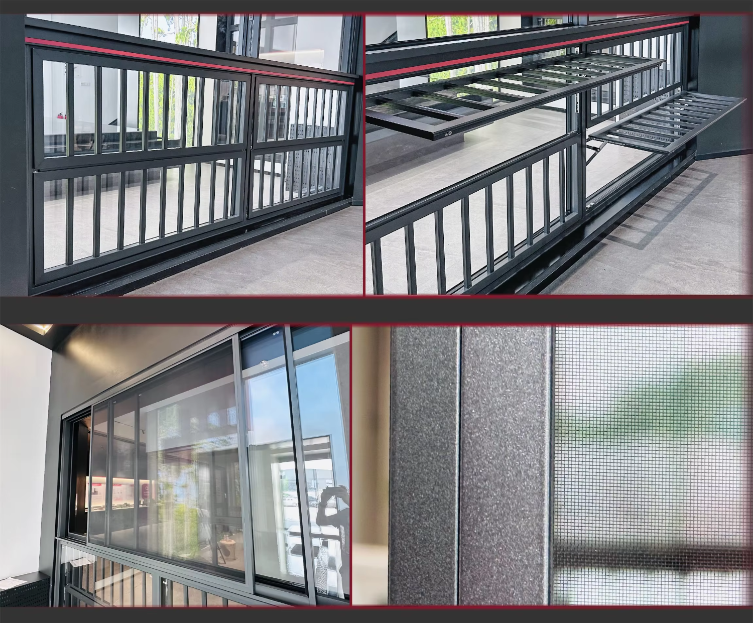 Thermal Break Wide View Soundproof Double Glazed Anti Sway Balcony Aluminum Sliding Windows Wide View Aluminium Window