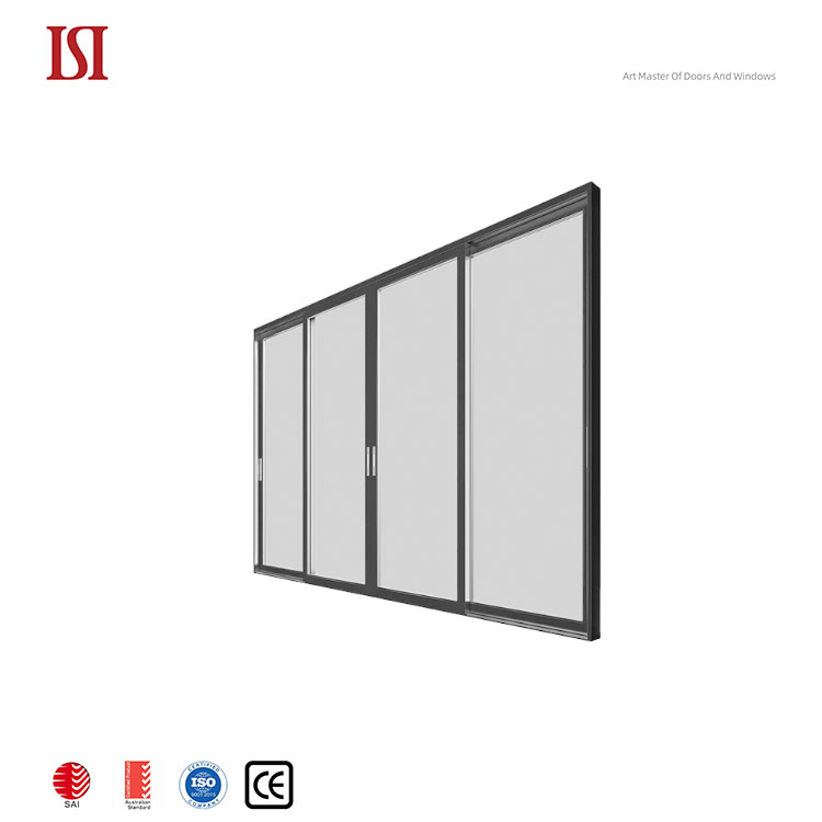 Top Brand High Quality Modern Minimalist Aluminum Glass Sliding Sound Insulation Energy Saving Exterior Outdoor Patio Villa