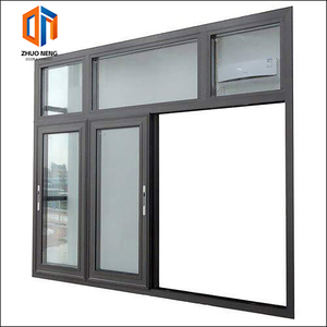French Courtyard Design Waterproof Residential Double Tempered Glass Thermal Break Aluminum Sliding Windows