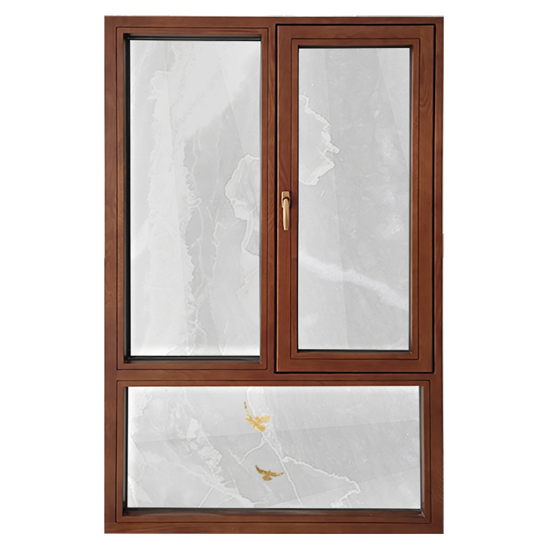 Customized Large Aluminum Fixed Glass Windows Aluminum-Clad Wooden Windows