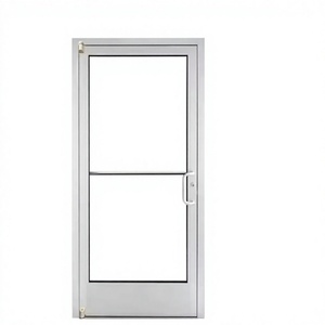 Bestselling Durable Modern Commercial Left Hand (LH) Aluminum Alloy Frame Tempered Glass Waterproof Storefront Door Model 009 1