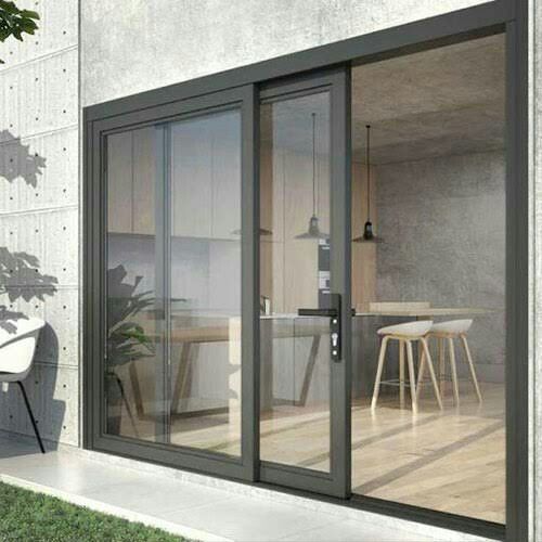 Customized High Quality Aluminium Double Tempered Glass Sliding Doors Energy Efficient More Panels Sliding Door For Sale