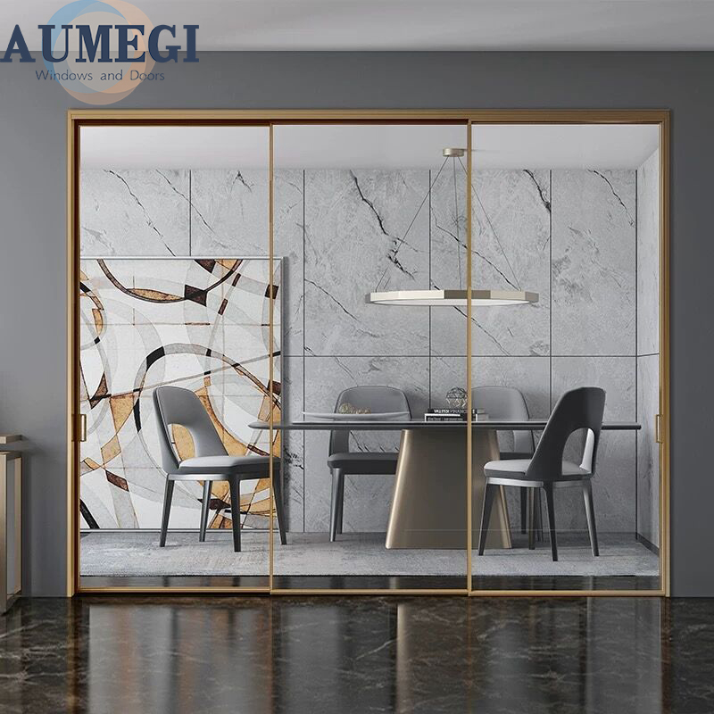 Aumegi Best Selling Slide Door Glass Sliding Door Panel Sliding Doors Panels