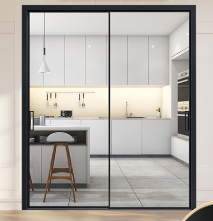 Modern Design Double Tempered Glass Sliding partition Doors Soundproof Aluminium Alloy Interior for Houses Bathrooms &amp; Villas