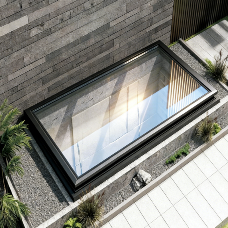 Fixed Skylight for Villas and Luxury Residential Homes Aluminum Electric Skylight Roof Window