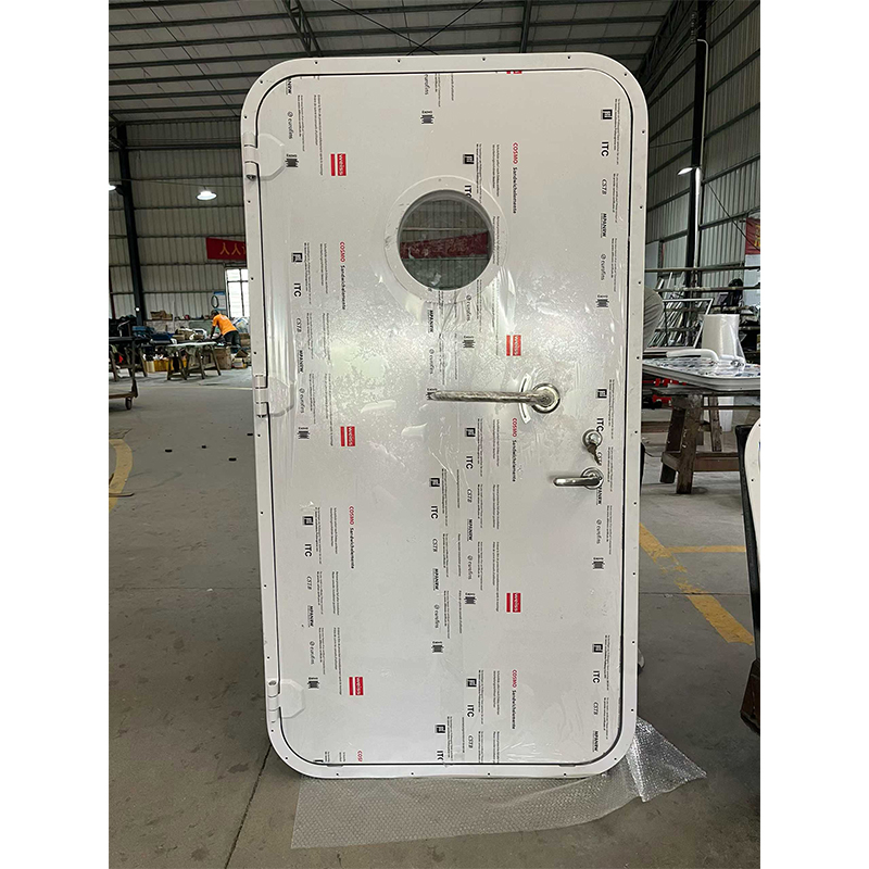 Custom Aluminium Marine Weathertight Cabin Door, Round Porthole Observation Window Marine Bulkhead Door