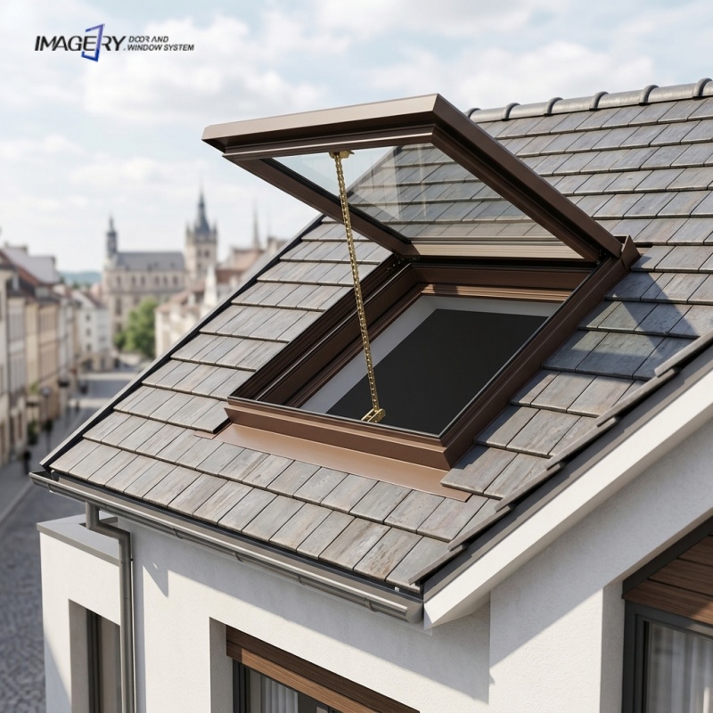 Balcony Electric Double Glazed Skylight Window Aluminum Tempered Low-E Glazed Skylights Roof windows for Exterior