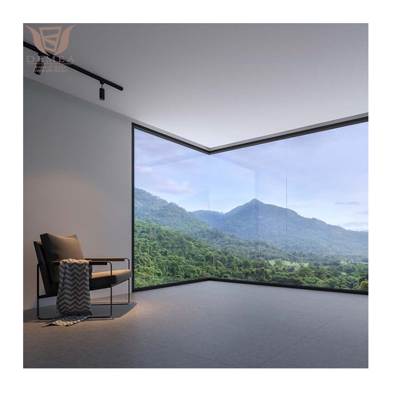 DEMEA Boutique Hotel Bathroom Project Waterproof Energy Saving Round Top Custom Glass Thermal Break Aluminum Casement Window