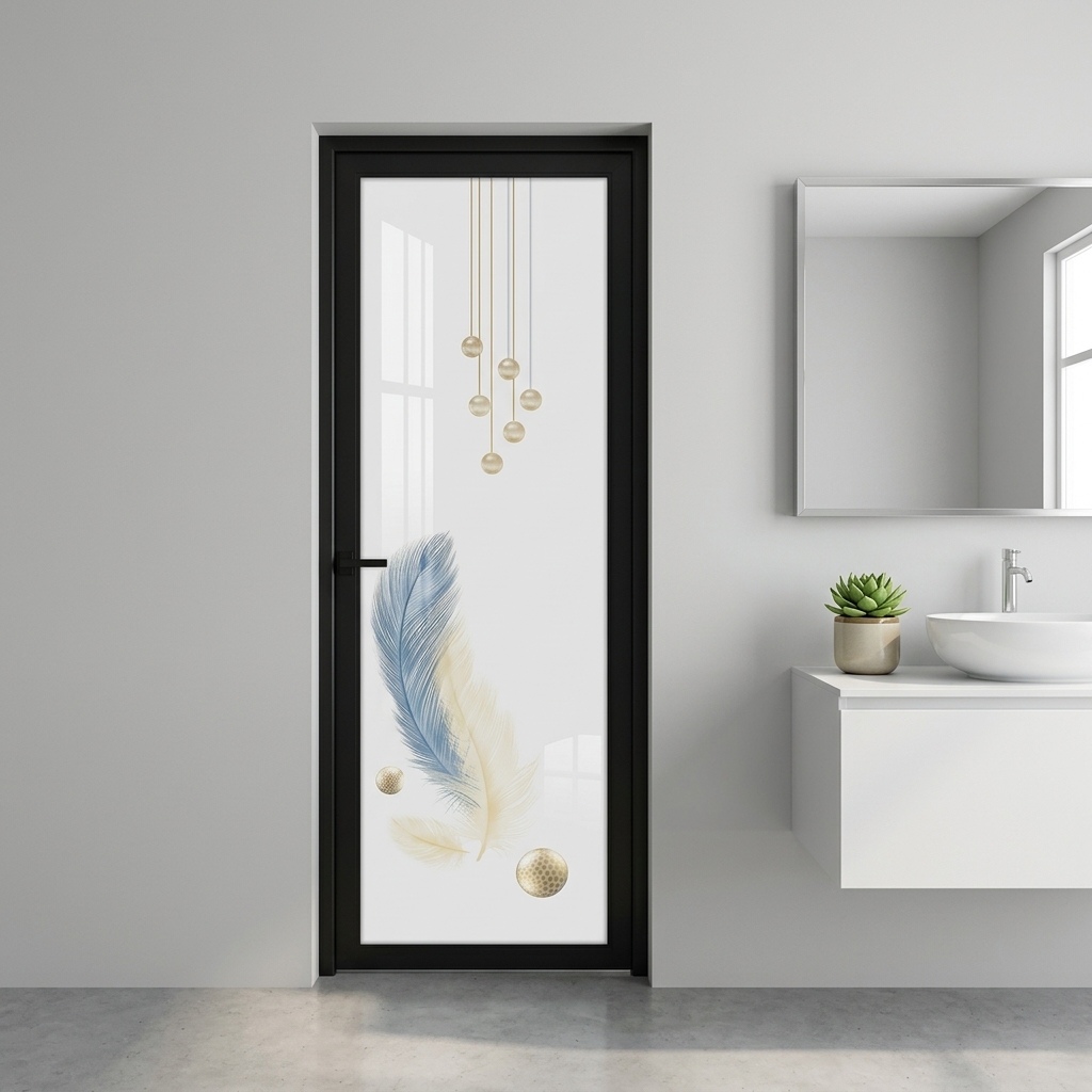 Aluminium Bathroom Folding Door Rol Track Profile Glass Doors Interior Aluminium Fiber Bathroom Doors Designs