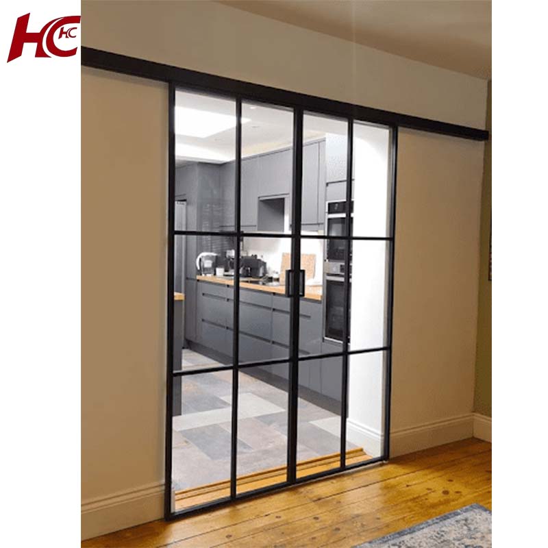 Windproof Waterproof Modern Aluminium Double Glazed Sliding Kitchen Doors for Living Room