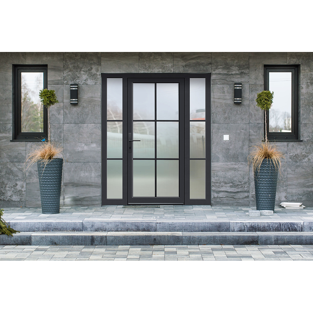 Premium Aluminum Alloy Casement Door Thermal Break Multi-Lock Security Waterproof Minimalist Design for Bedroom Villa Dining Use