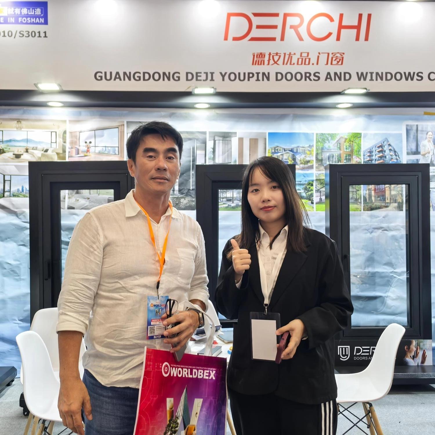 DERCHI Doors and Windows exhibition booth at Philippines WORLDBEX 2025