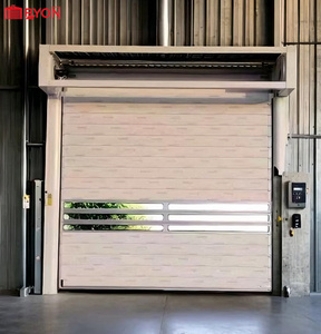 Turbo Hard Quick Door Modern Aluminum Alloy Galvanized Plate Composite Material Windproof Anti-theft Garage Automatic Induction