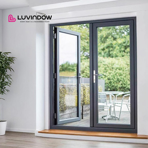 High-Quality French Aluminum Glass Front Door for Bedroom, 10-Year Warranty