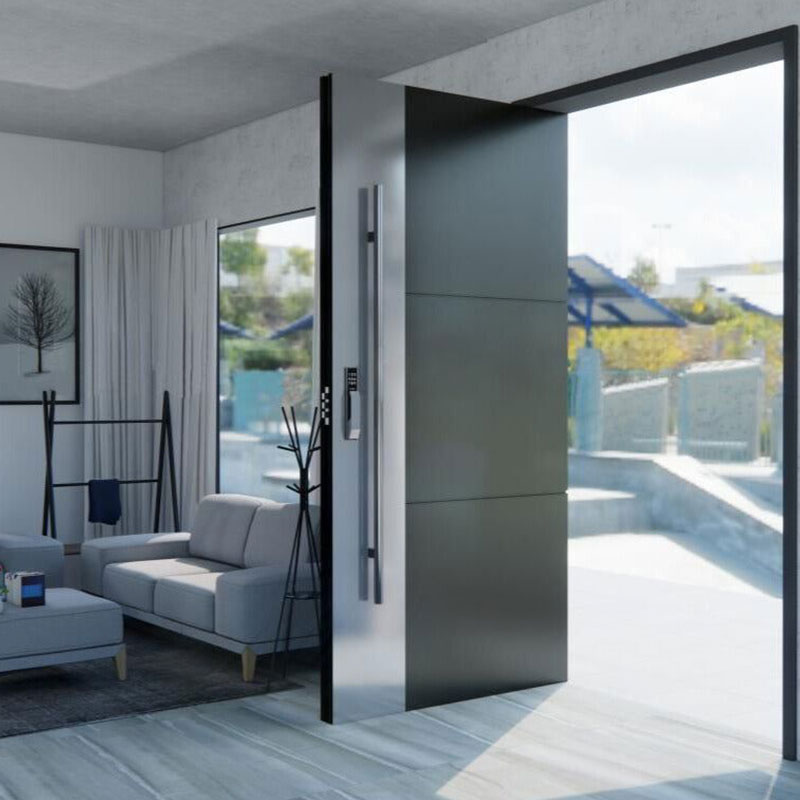 Factory Price Safely Anti-Theft Pivot Entrance Doors Modern Design Entry Door