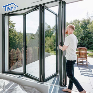 Waterproof Modern Accordion Low E Glass Bi Fold Patio Window Door