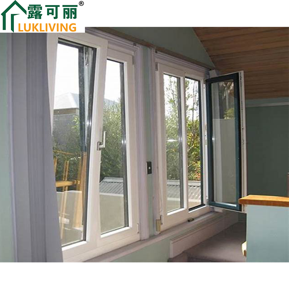 Lukliving Manufacture Wholesale Energy Efficient Heat Insulation Aluminum Frame America Style Windproof Tilt and Turn Windows