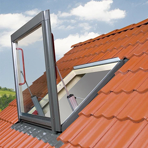 Narrow Frame Laminated Glass Roof Skylight with 2.0mm Aluminum Frame Automatic Vertical Opening for Villa Attic Basement