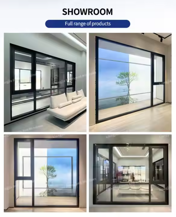 Villa Modern Double Glazed Window Aluminum Casement Windows Villa House Projects Thermal Break Aluminum Alloy Casement Windows