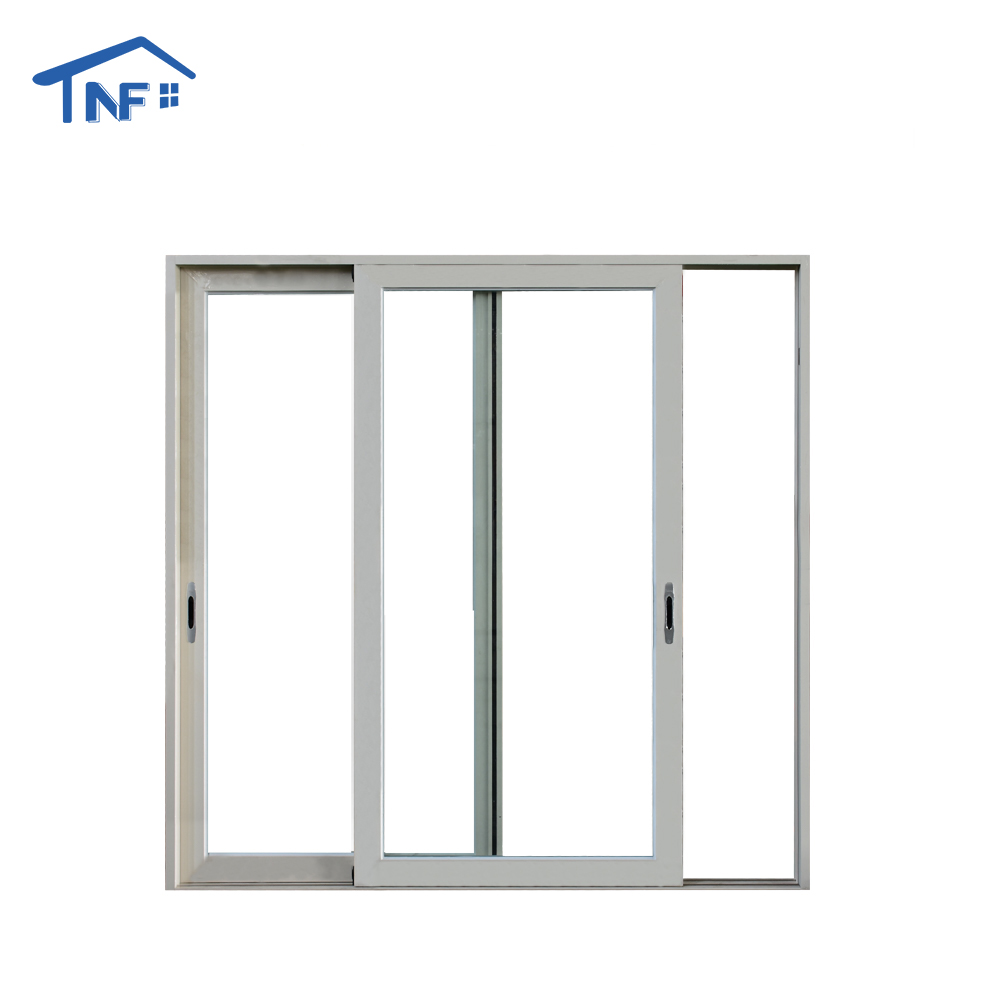 3 Tracks 4 Panels Patio Aluminum Sliding Door With Fly Screen