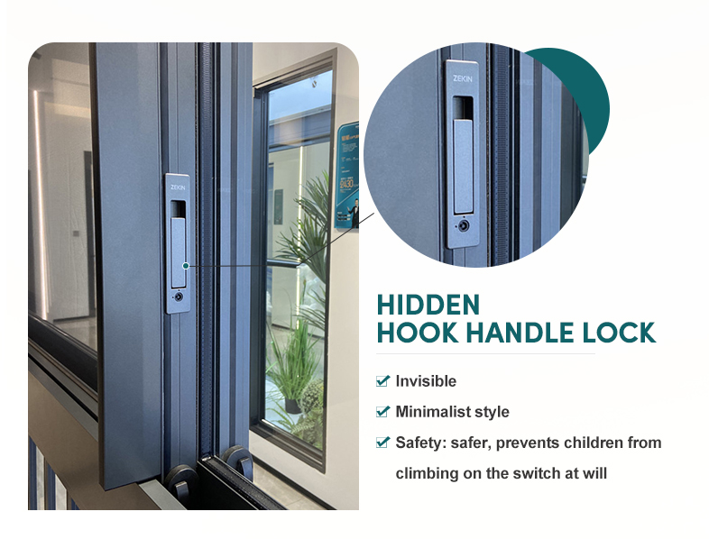 ZEKIN Sliding Windows Weatherproof Multi-Chamber Gliding Aluminum Frame Safety Glass Window Office Complex Ventilation System