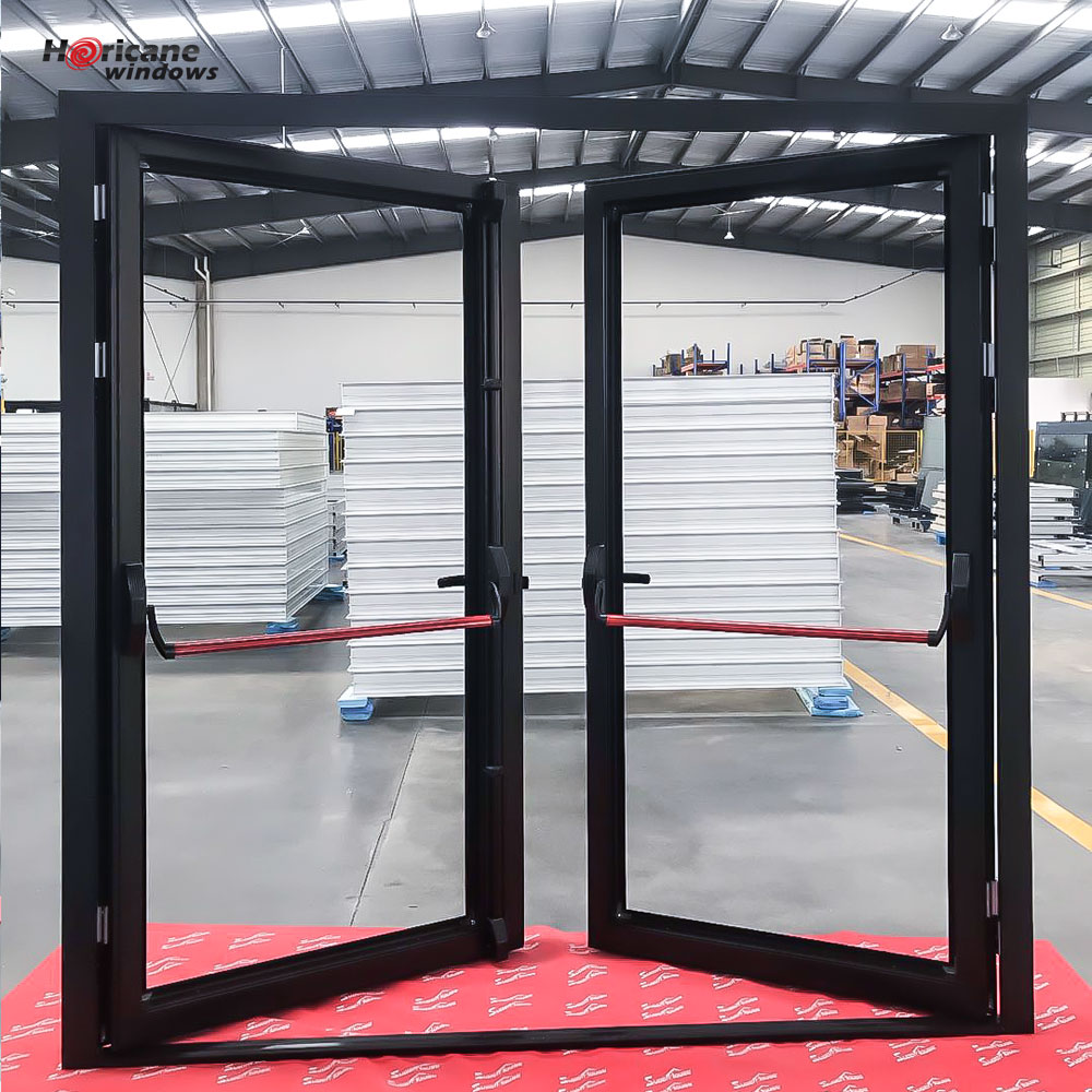 NOA Commercial Door Safety Quick Escape Door Push Glass Aluminium Storefront Exterior Doors