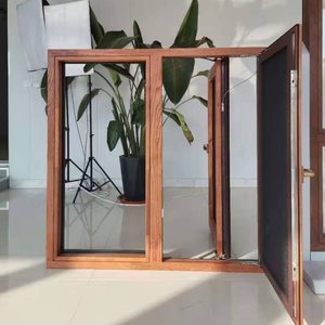 Customized Aluminum windows Double Glaze Glass windows Aluminum Clad Wood Window
