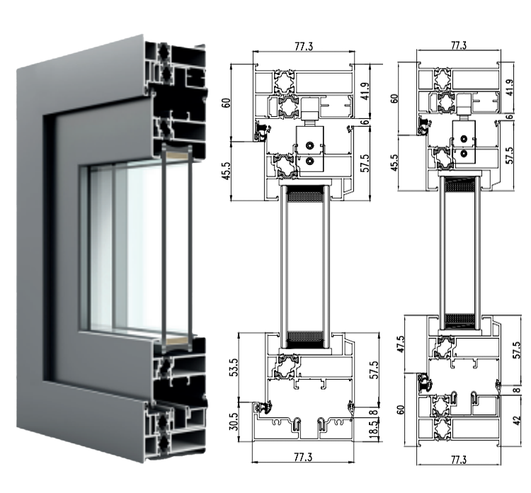 OEM Modern Style Folding Windows and Doors for Balcony China Manufacture Aluminum Alloy Steel Materials for Exteriors Villas