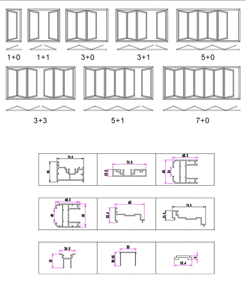Foldable Aluminum Folding Doors