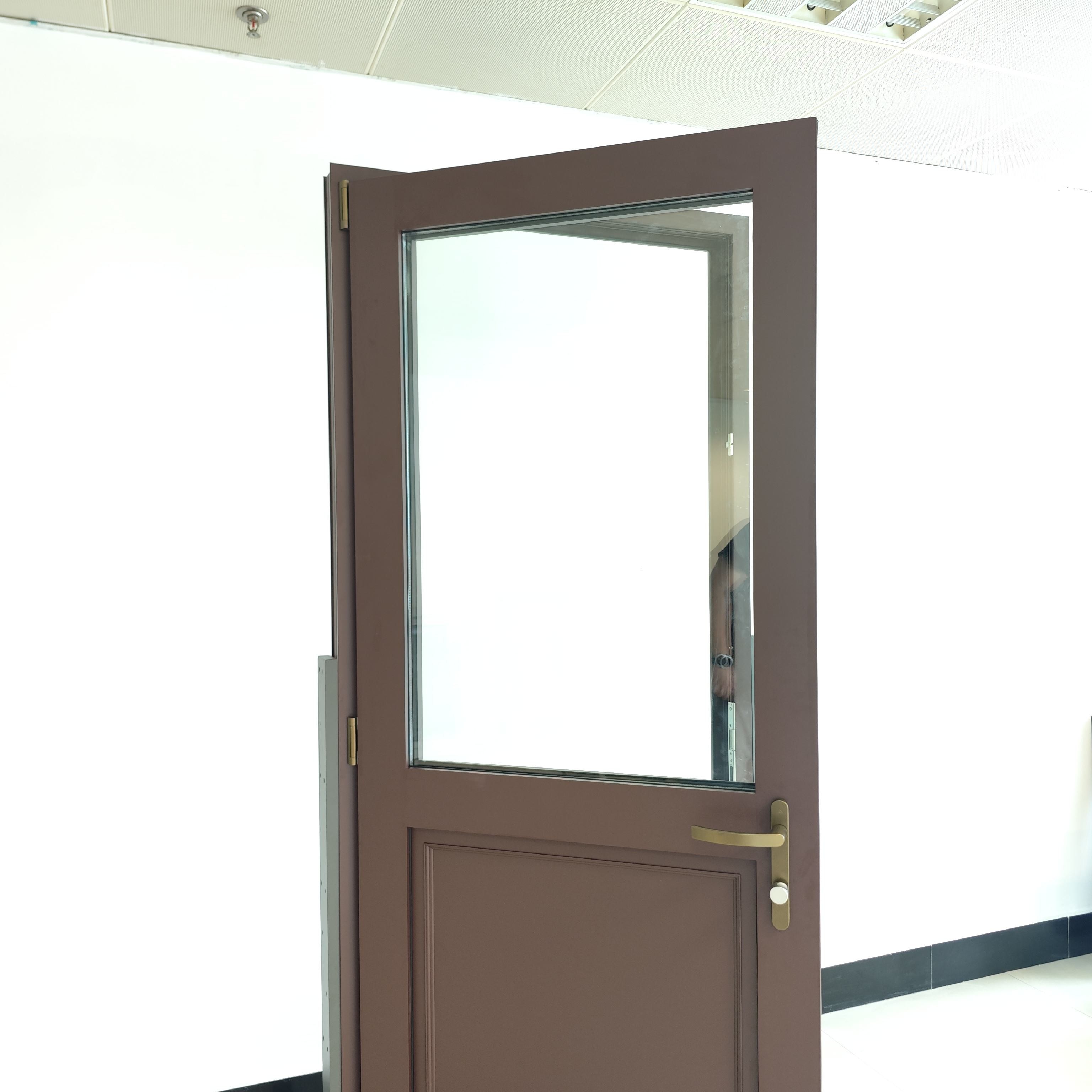 Modern Elegant Exterior Aluminum Alloy Swing Door Thermal Insulation Finished Surface Tempered Glass BIEYE Brand 85 Series 5