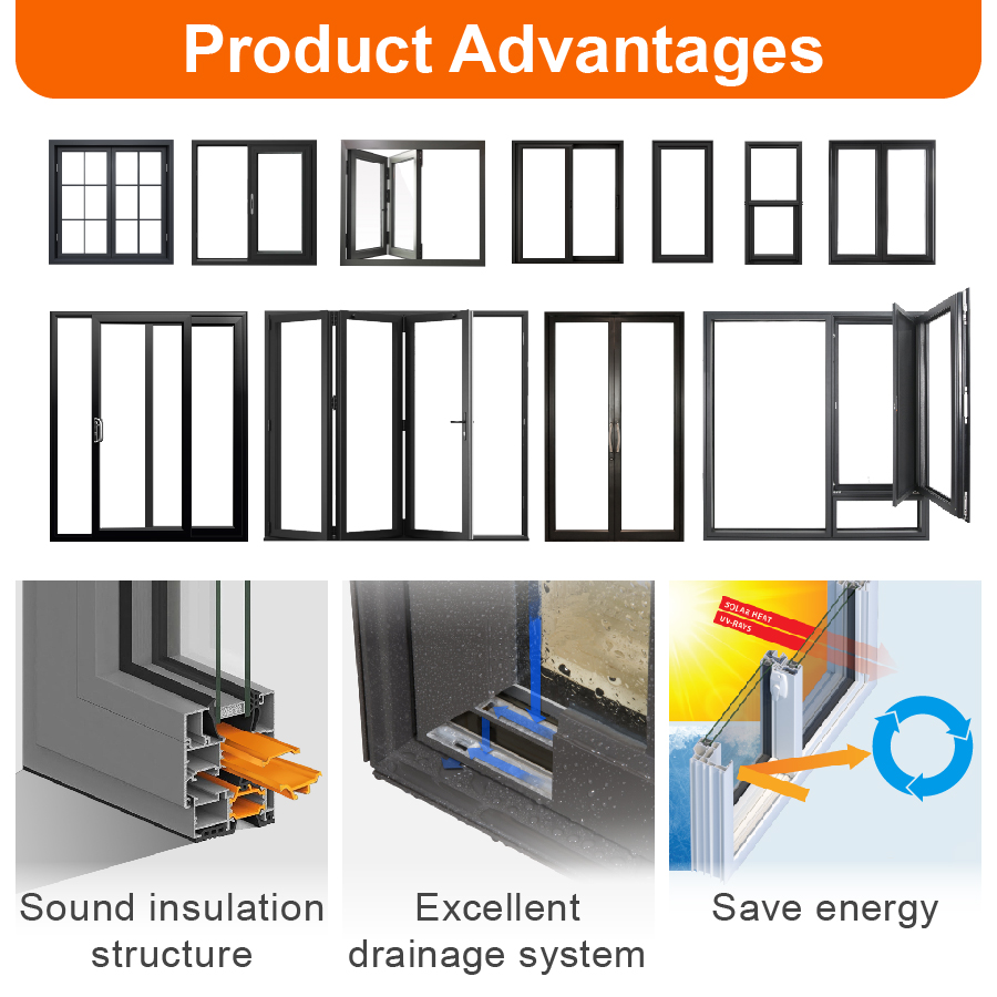 Crittal Style Aluminium French Doors Bedroom Double Glass Swing Casement Doors Aluminum Front Entry Door
