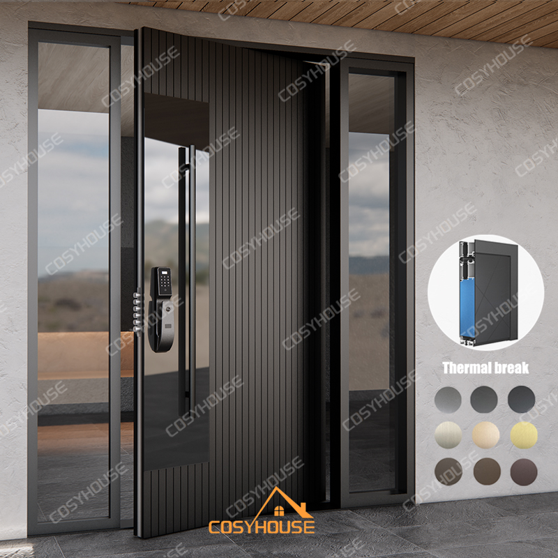 Steel Security Door Exterior Front Entry Door For House Villa Apartment With Custom Lock System