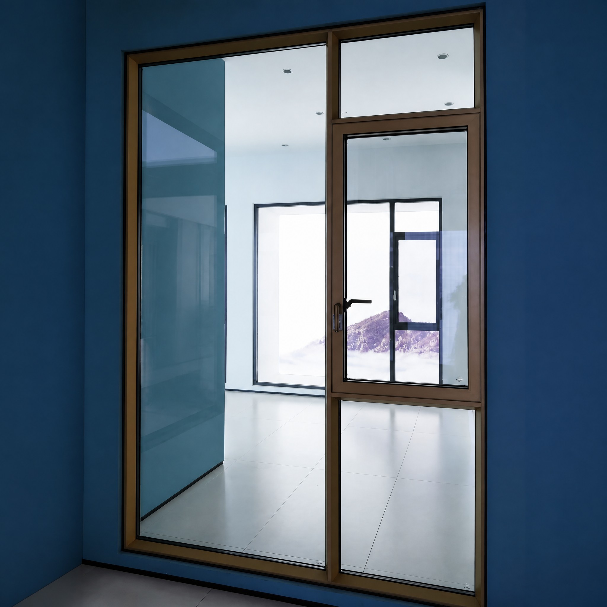 117 Series Aluminum Tilt Turn Windows Double Glazing Heat Insulated Hurricane Proof Aluminum Narrow Frame Tilt and Turn Window