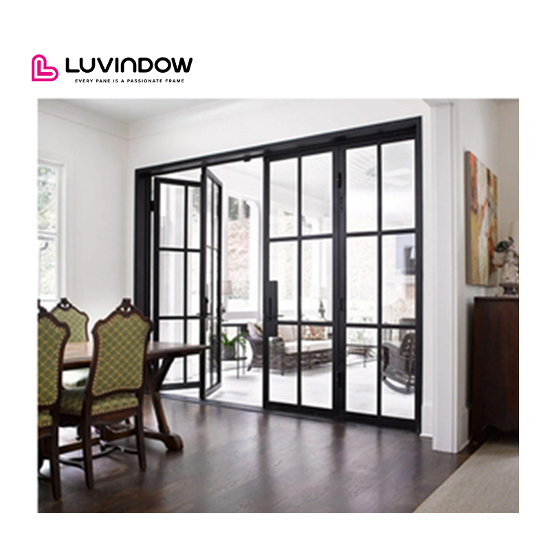 High-Quality French Aluminum Glass Front Door for Bedroom, 10-Year Warranty
