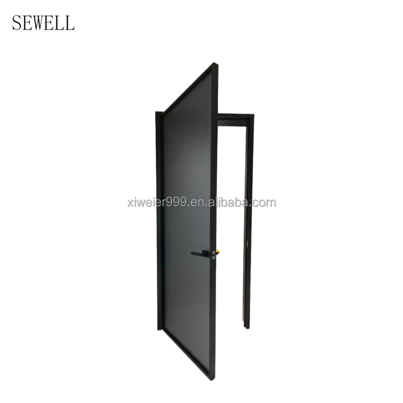 On Sale Aluminum Alloy Single Glazed Bathroom Door Swing Door Pivot Door for House