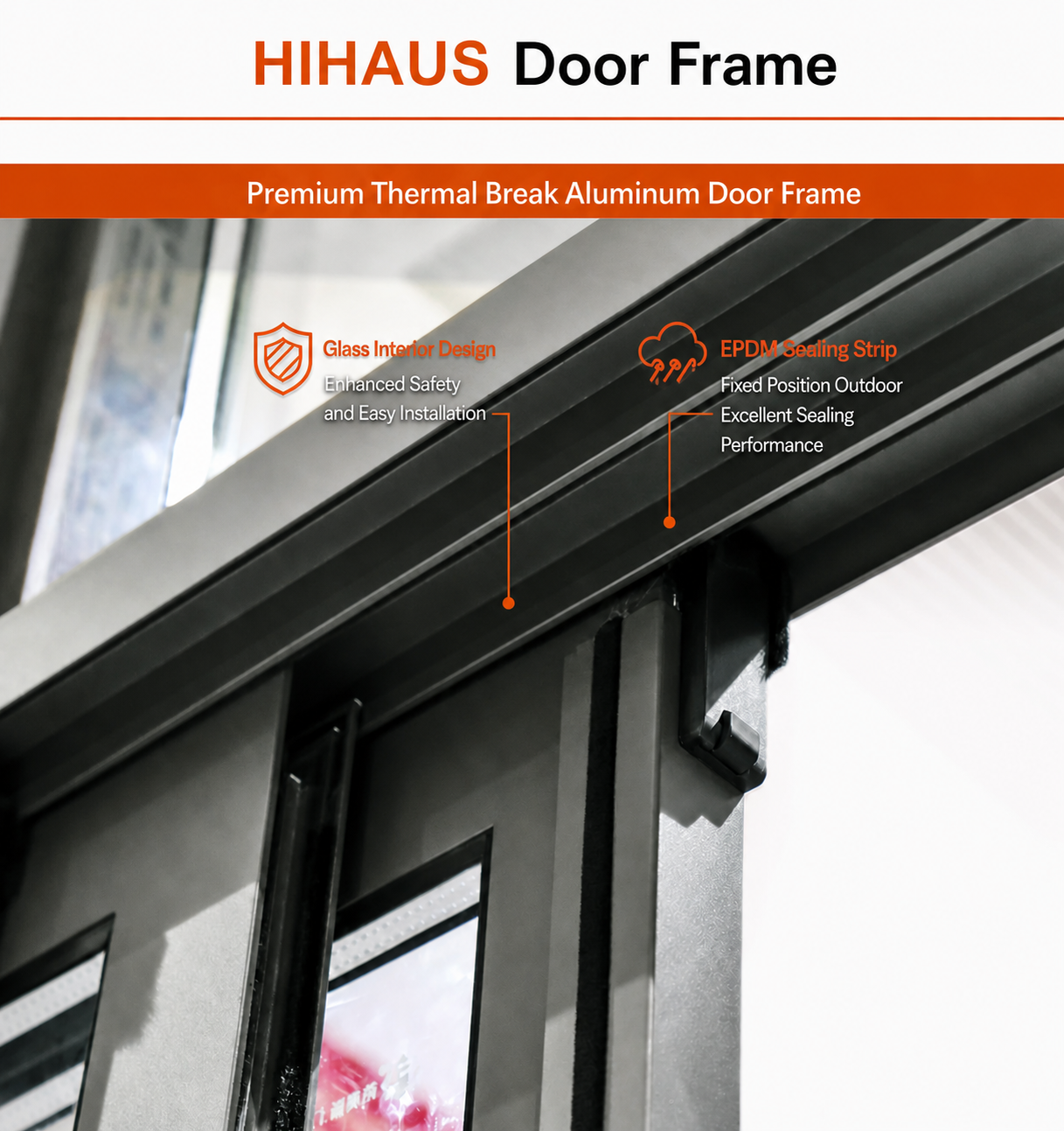 Hihaus Aluminum Sliding Windows for Houses Modern Porch Black Sliding Glass Windows with Shutters