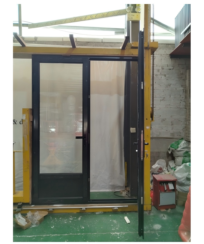 Energy Efficient Aluminum Contemporary Double Glazed Tempered Glass Waterproof Finished Kitchen Modern Front Doors for Houses