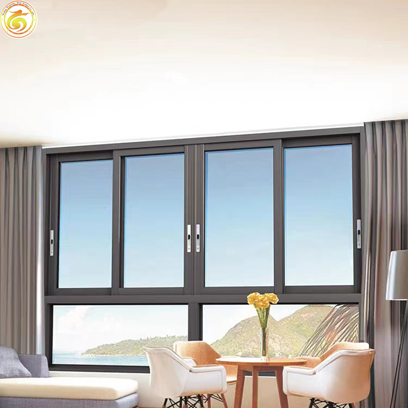 Customize Aluminum Impact Window Soundproof Double Glass Aluminum Sliding Window for House