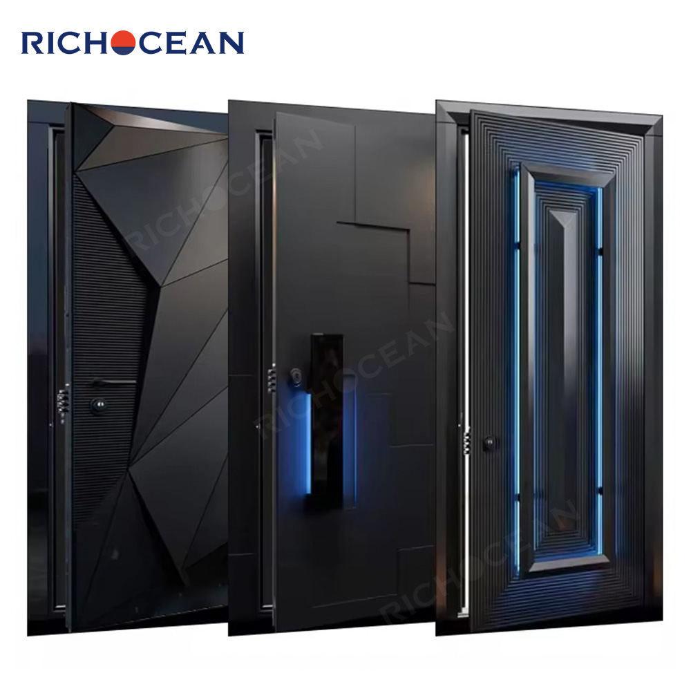 Richocean Luxury Bulletproof lamborghini Front Entry Door Aluminum Storm Security Voordeur Residential Doors