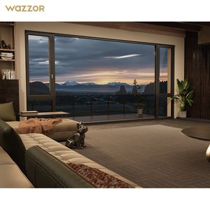Wazzor Clear Burglar-Proof Casement Window Aluminum Frame