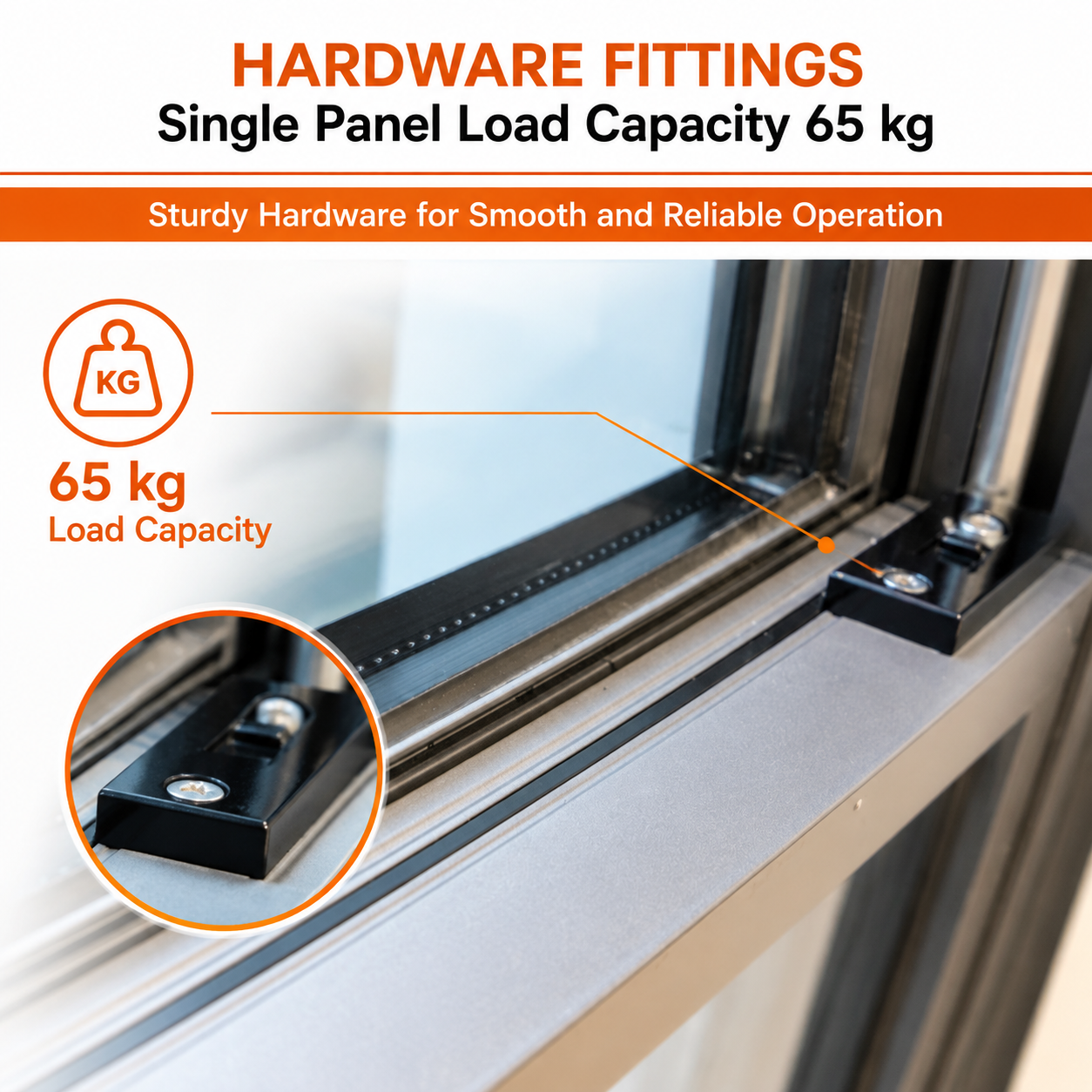 Aluminium Frame Glass Single-Hung Windows for Apartments Office Buildings Sash Windows