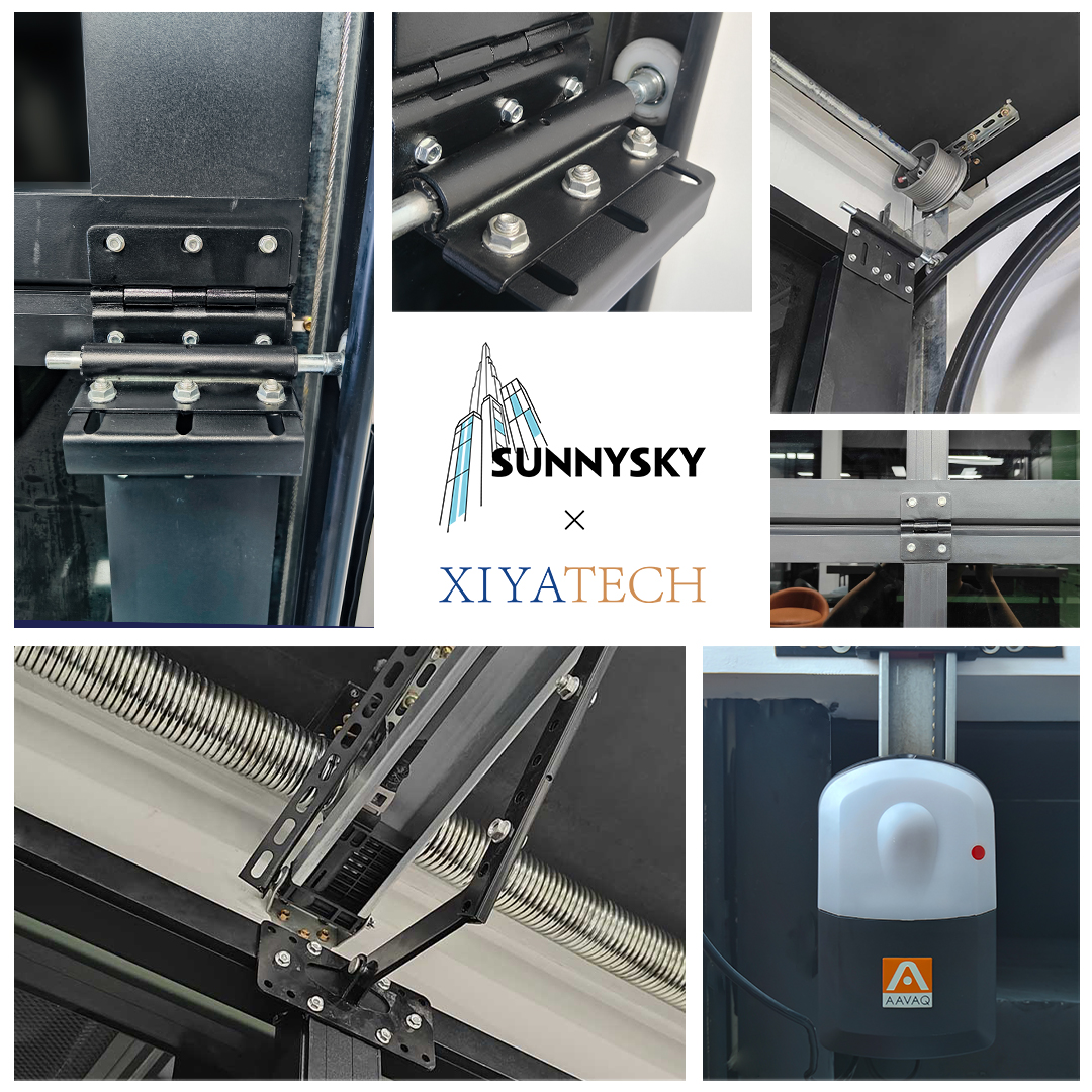 Sunnysky Heavy Duty Garage Door Aluminum Sectional Panel Hurricane Proof Multi Lock System Villa Property Access