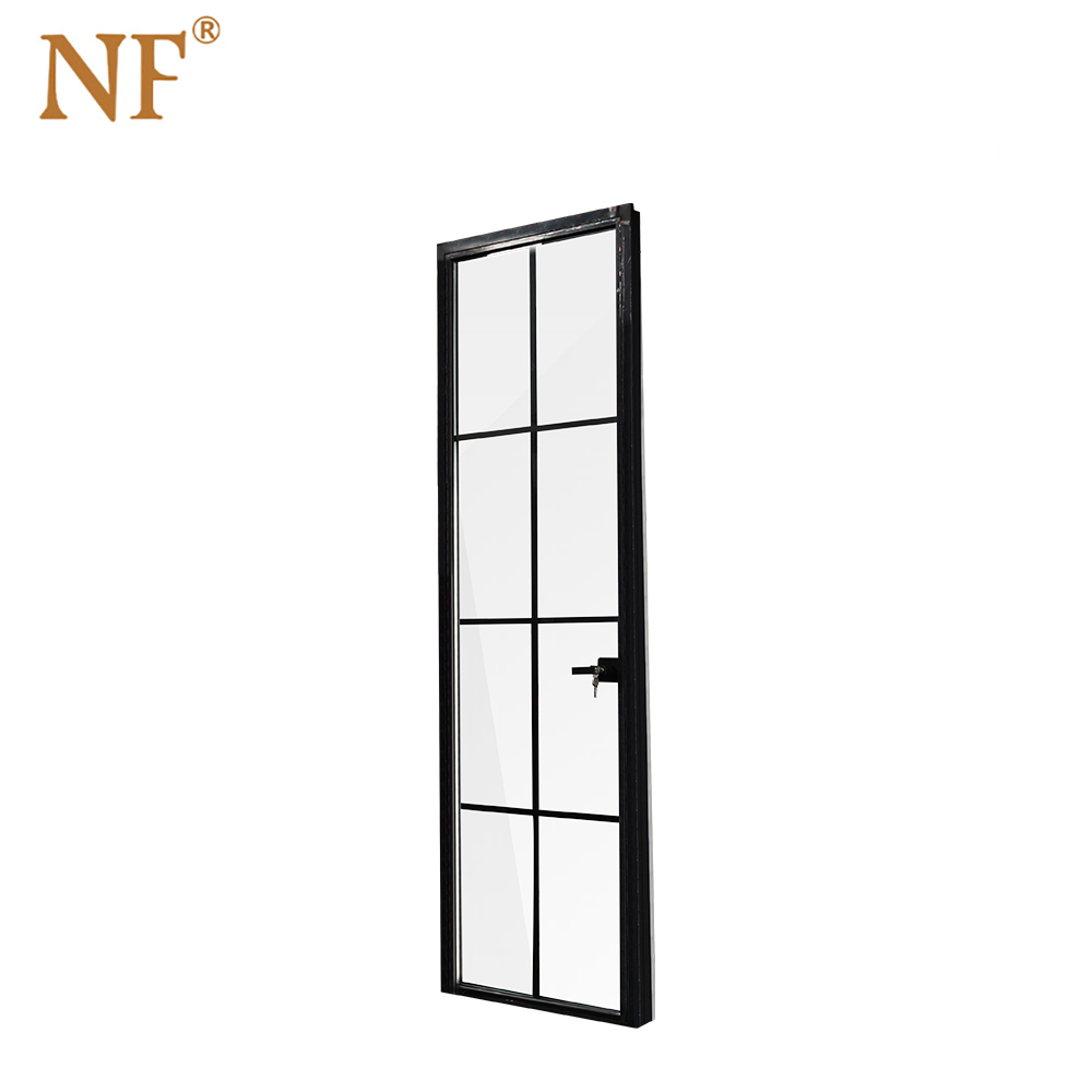 French Design Commercial Swing Soundproof Waterproof Aluminum Double Tempered Glass Casement French Door For Villas Kitchen