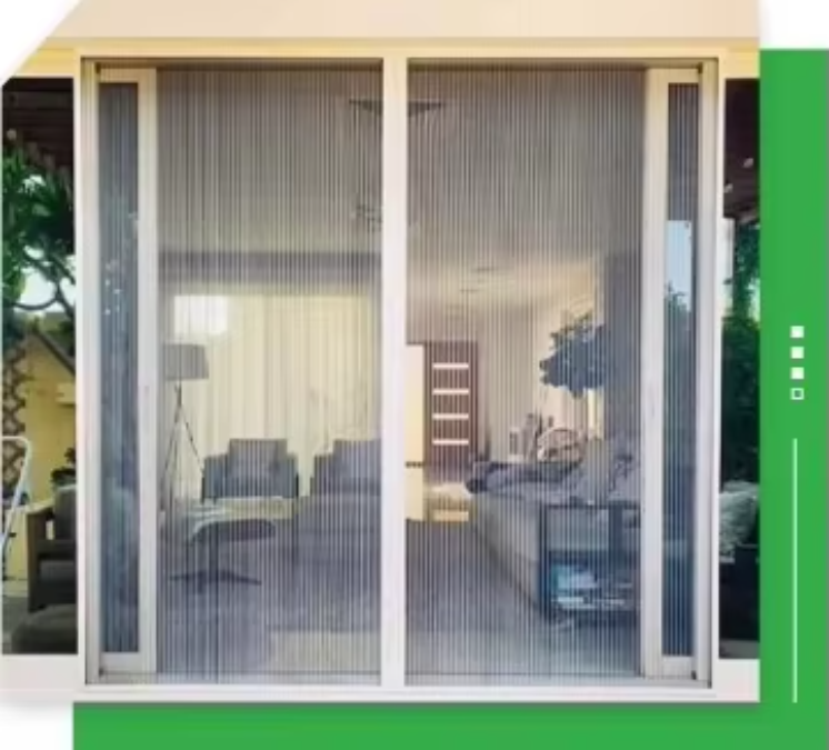 Smooth and Easy to Open and Close Mosquito Net Folding Mesh Doors Pleated Window Polyester Screen Door