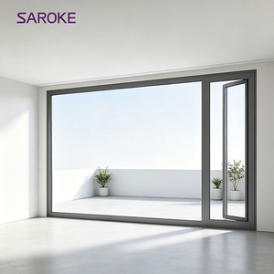 Inside Tempered Glass Single Modern Aluminum Alloy Swing Door