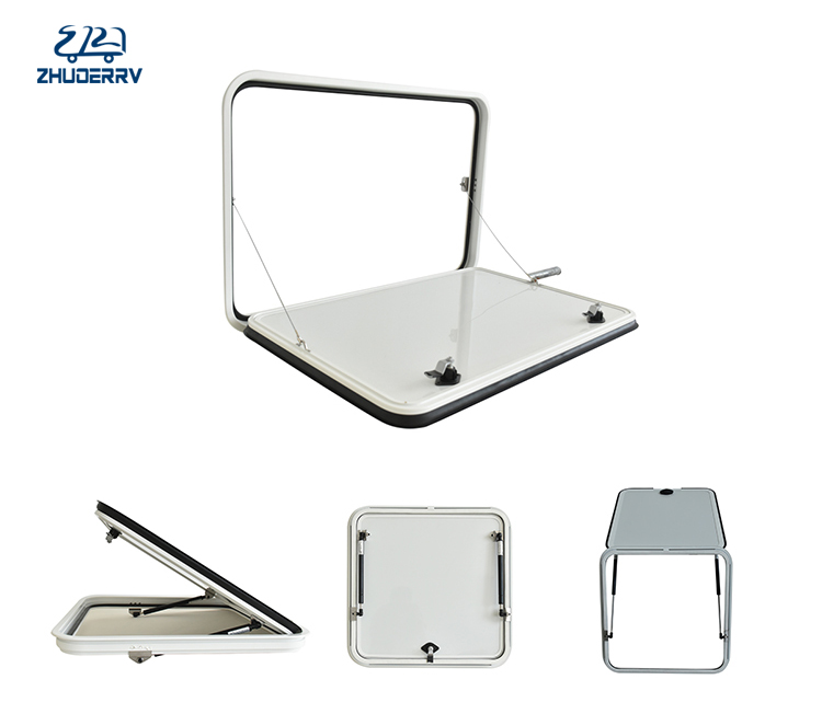 RV Aluminum Alloy Hatch Door Water Proof Luggage Storage Access Door with Lock