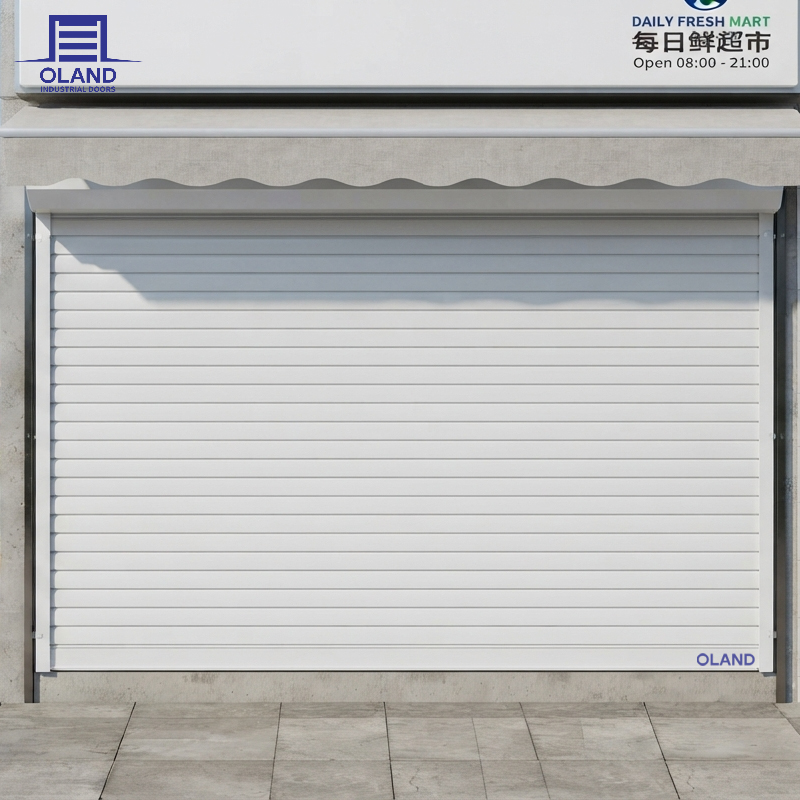 Exterior Aluminum Roller Shutter Door Electric Windproof Roll Up Door for Storefront Warehouse and Industrial Building