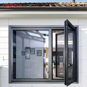 NFRC Hurricane Proof Impact Window Energy Saving Low E Glass Thermal Break Casement Aluminum windows and Doors for House