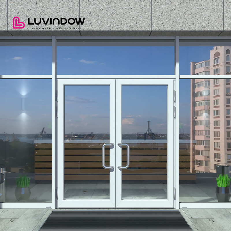 Luvindow Comprehensive Aluminum Storefront Door System Engineered Specifically for High-end Commercial Projects